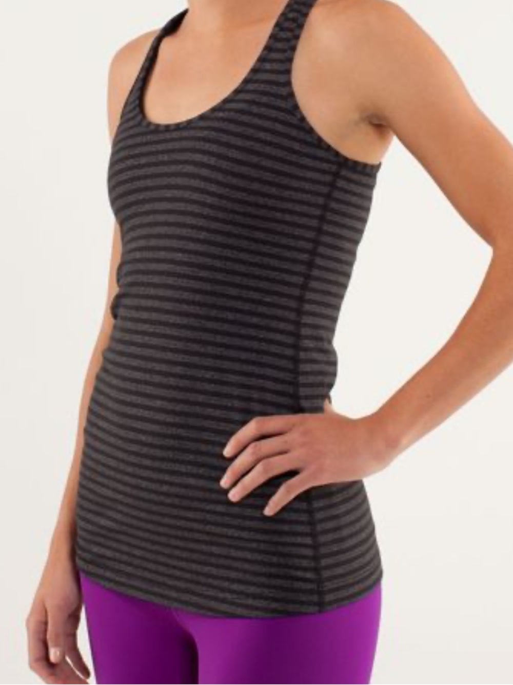 Lululemon Cool Racerback II in Black Stripe